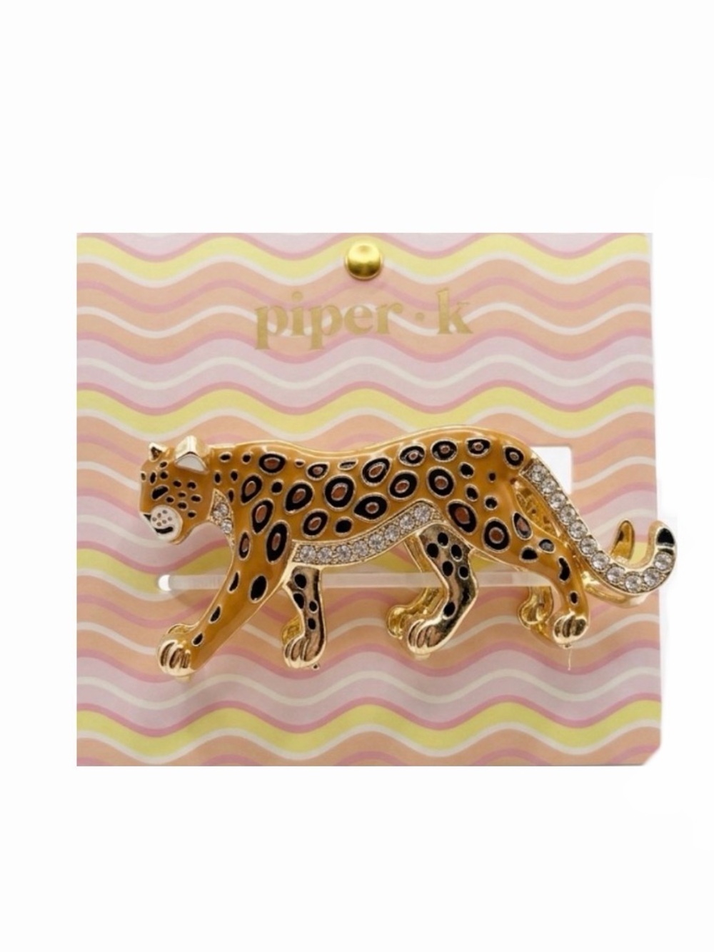 NWT ⚜️🖤⚜️ Piper K Cheetah Metal Claw Hair Clip
